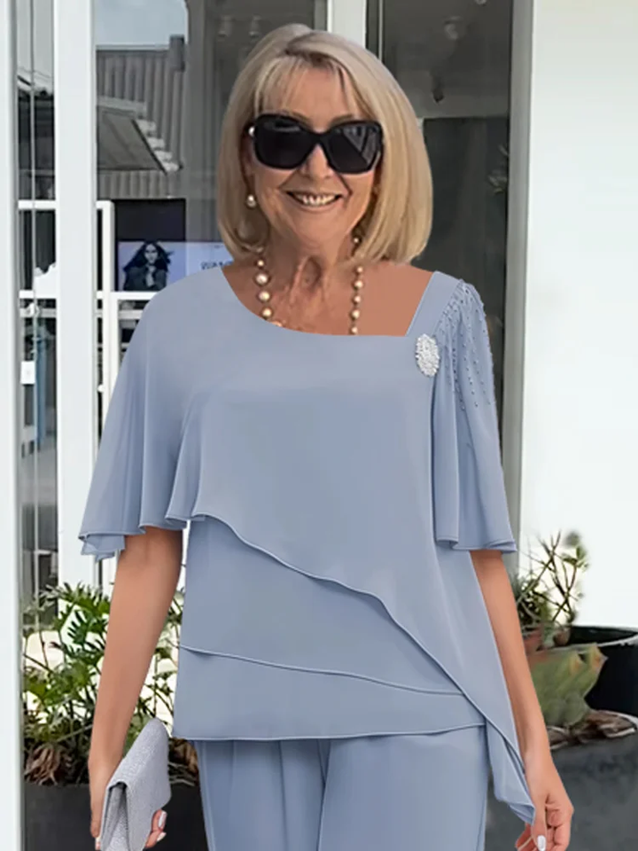 Women's Two-Piece Set  | Short Sleeve Top and Pants