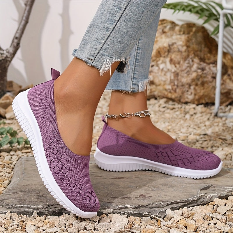 Slip on Shoes for Women | Knit Upper Closed Toe