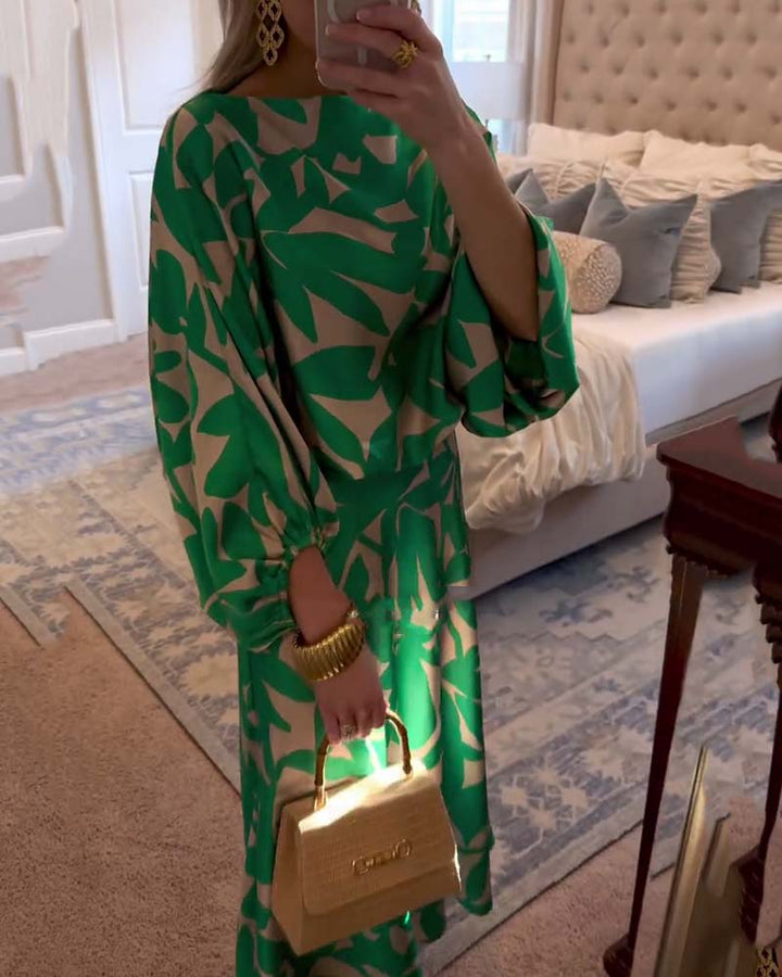 Women's Two-Piece Set  | Top and Midi Length Skirt