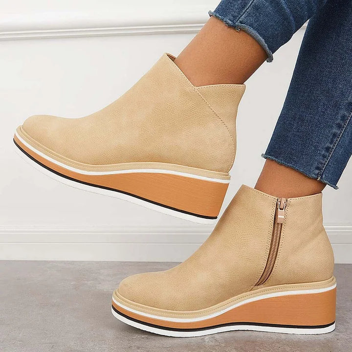Boots For Women | Closed Toe Wedge Design