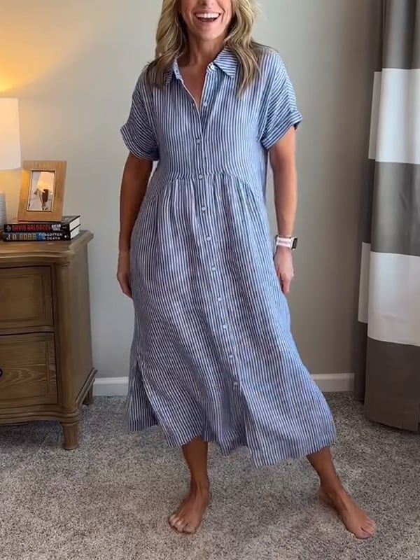 Women’s Dress | Striped Button-Up