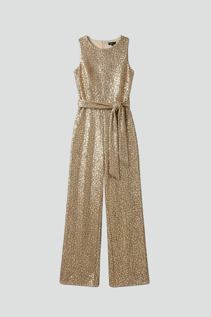 Women's Wide-Leg Jumpsuit | Sleeveless Sequin