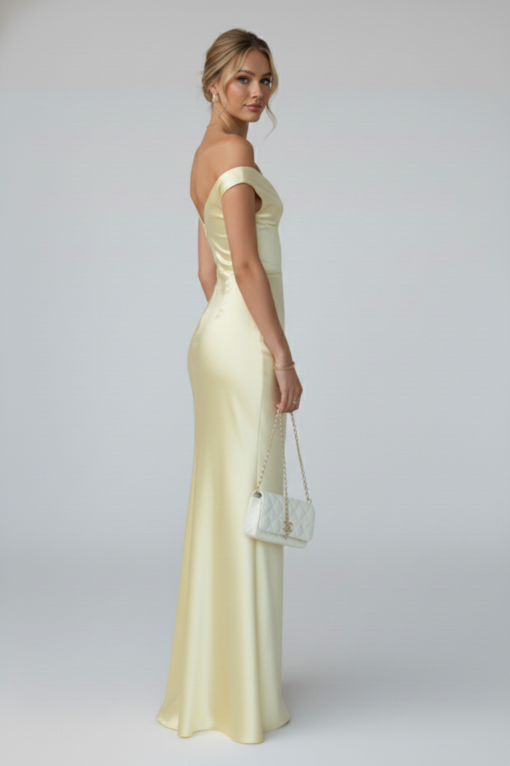 Women's Cocktail Maxi Dress | Off-Shoulder Ruched