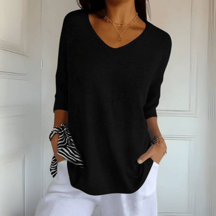 Women's Sweater | V-Neck Loose Silhouette