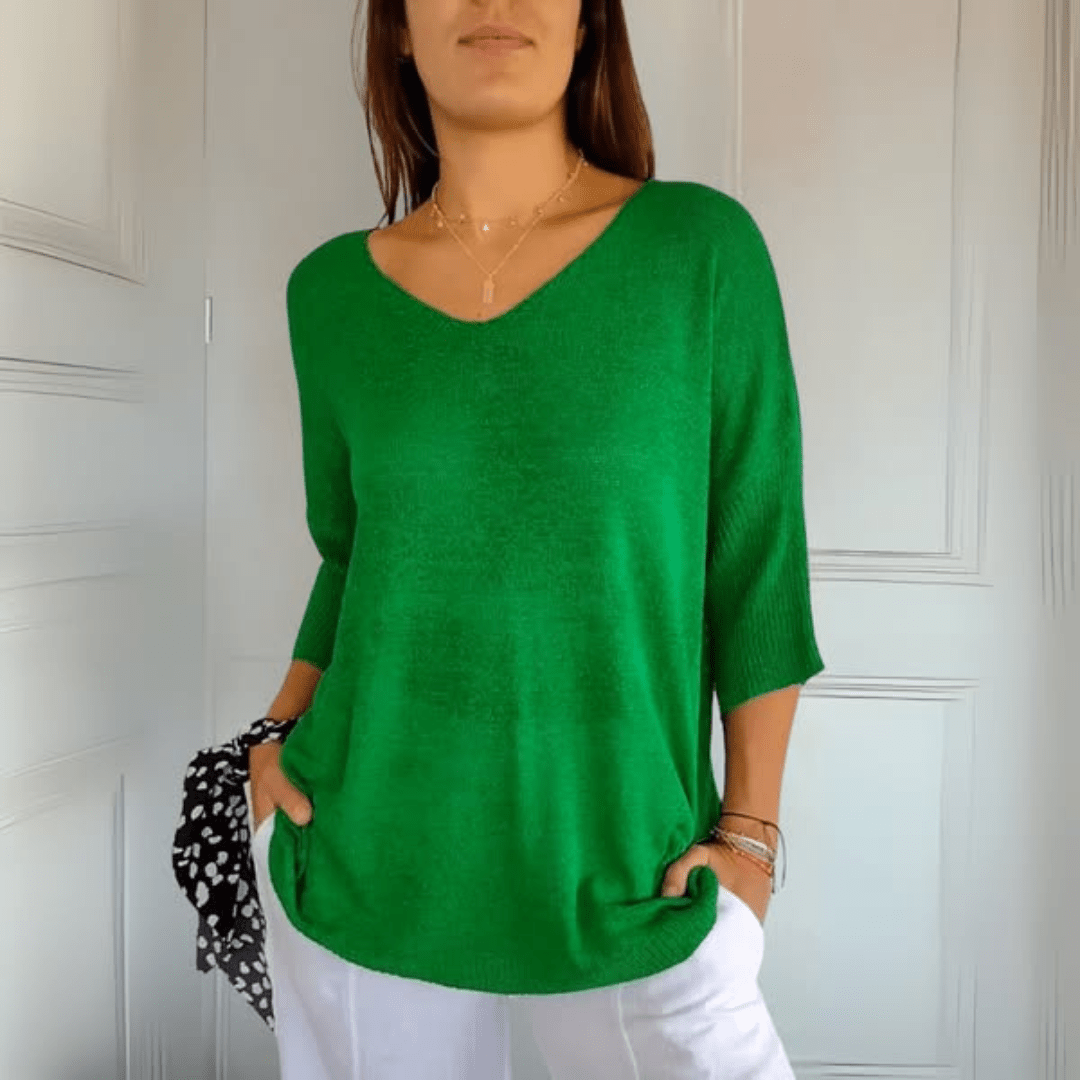 Women's Sweater | V-Neck Loose Silhouette