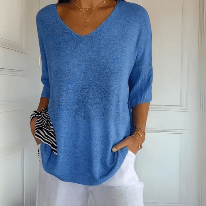 Women's Sweater | V-Neck Loose Silhouette
