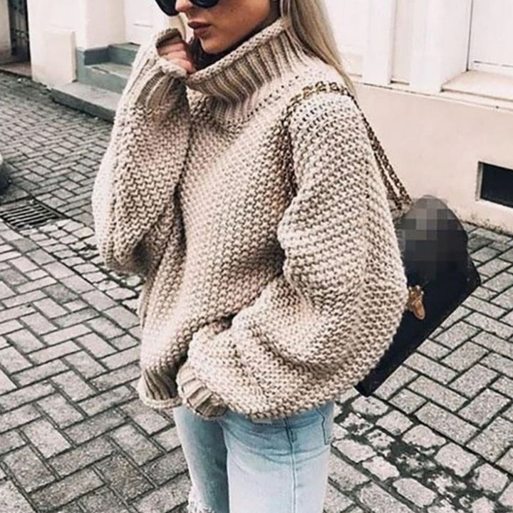 Ariana | Women's Oversized Chunky Knit Turtleneck Sweater