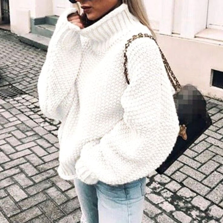 Ariana | Women's Oversized Chunky Knit Turtleneck Sweater
