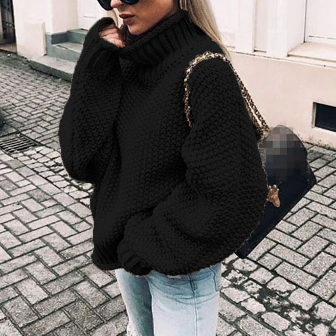 Ariana | Women's Oversized Chunky Knit Turtleneck Sweater
