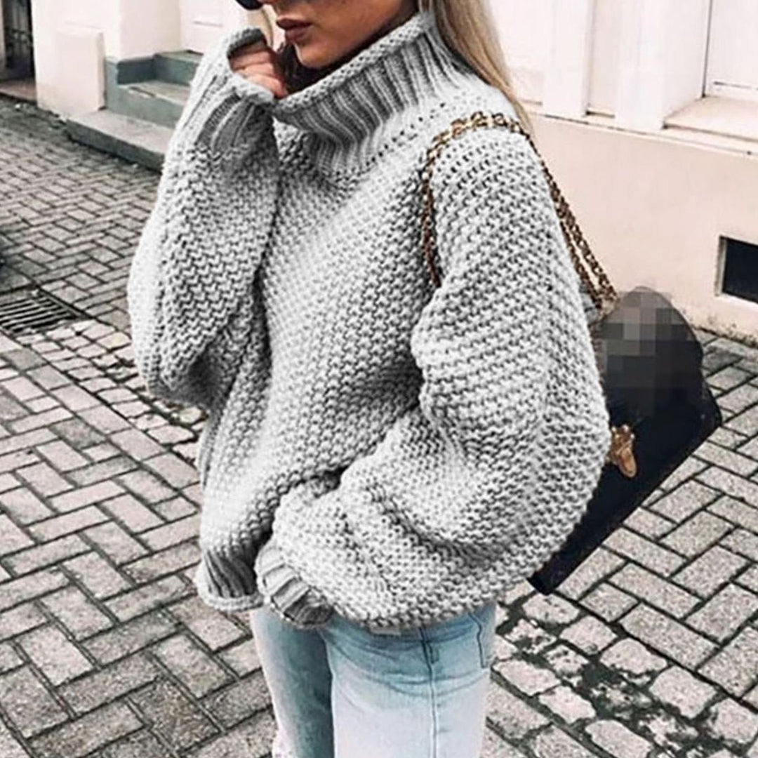 Ariana | Women's Oversized Chunky Knit Turtleneck Sweater