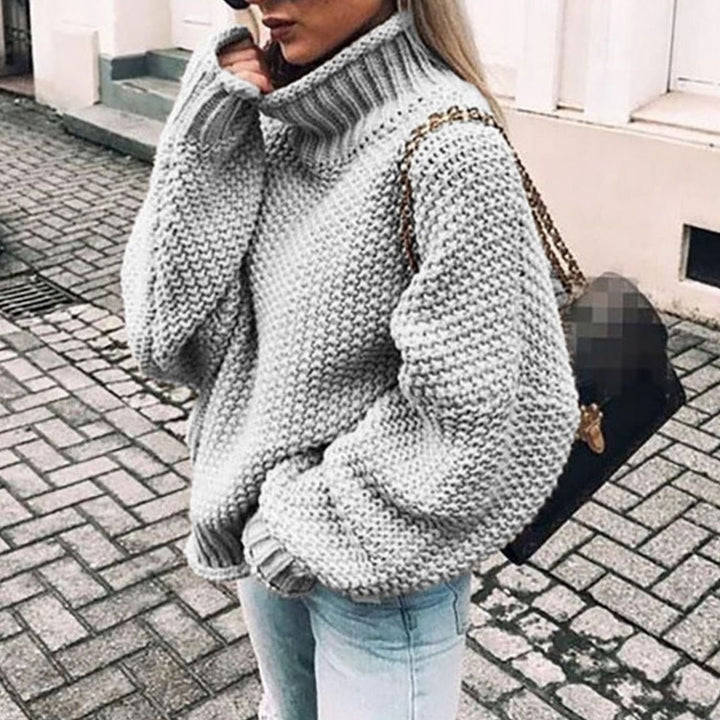 Ariana | Women's Oversized Chunky Knit Turtleneck Sweater