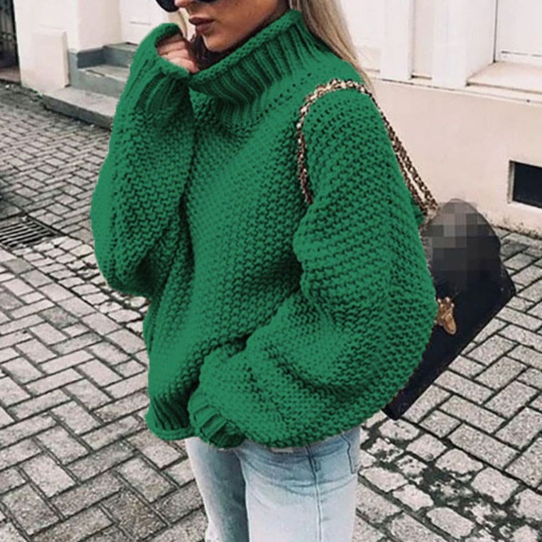 Ariana | Women's Oversized Chunky Knit Turtleneck Sweater