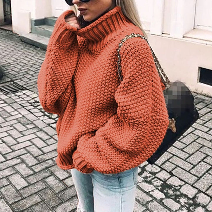 Ariana | Women's Oversized Chunky Knit Turtleneck Sweater