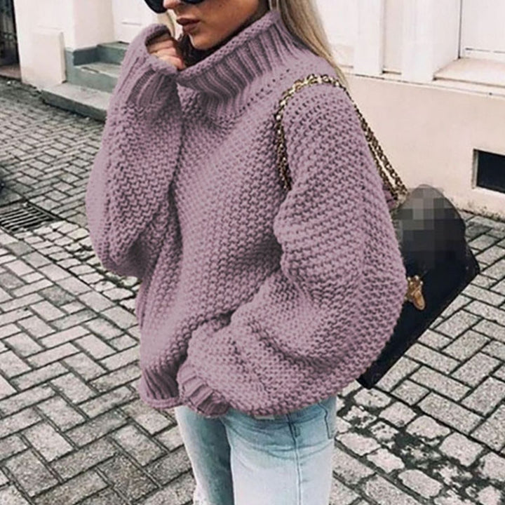 Ariana | Women's Oversized Chunky Knit Turtleneck Sweater