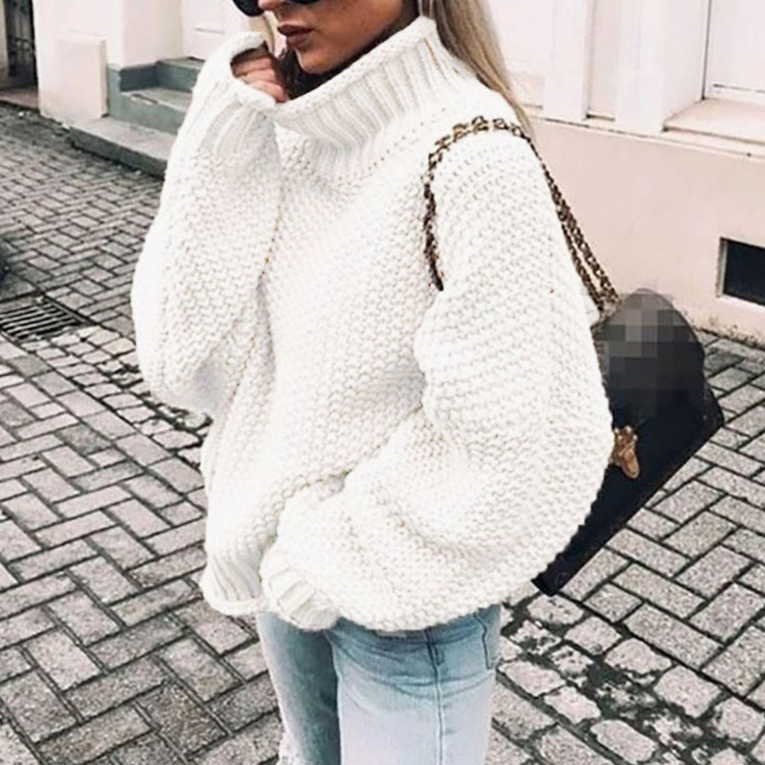 Ariana | Women's Oversized Chunky Knit Turtleneck Sweater
