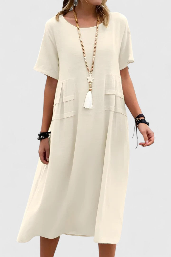 Women's Dress | Midi Length with Wide Hemline