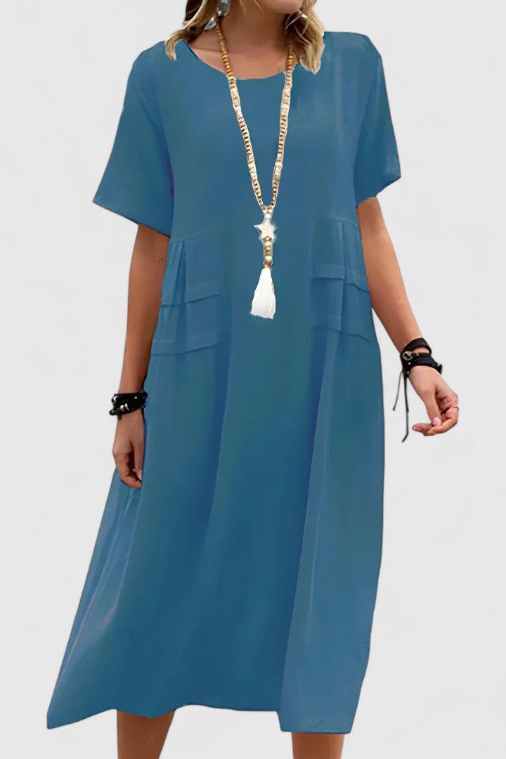 Women's Dress | Midi Length with Wide Hemline