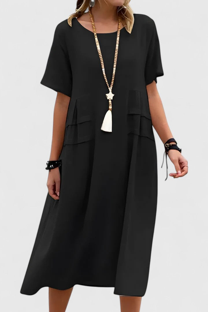Women's Dress | Midi Length with Wide Hemline