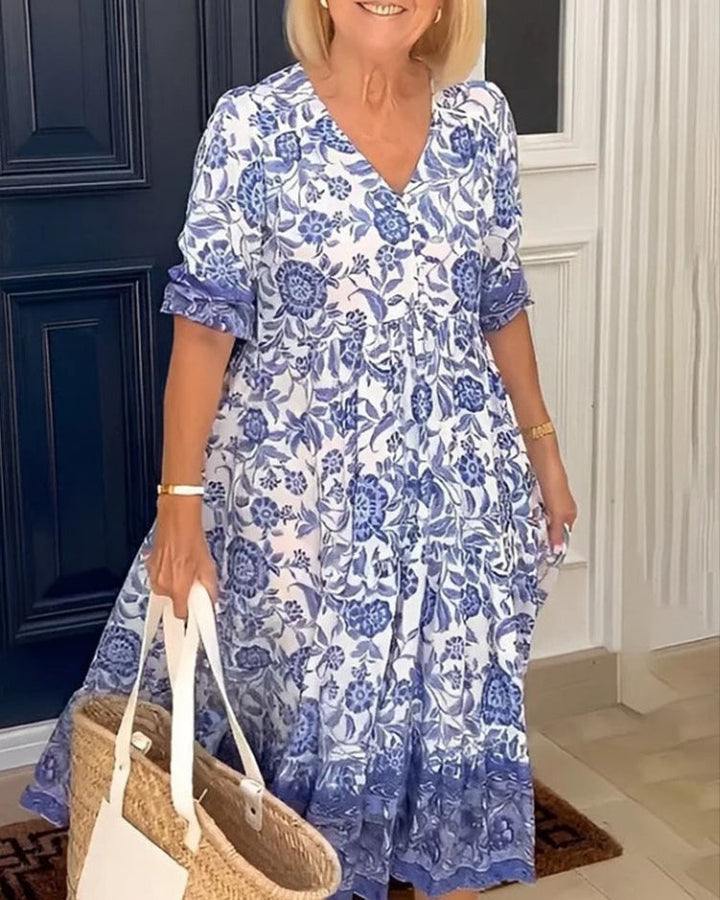 Women’s Dress | Floral Maxi V-Neck