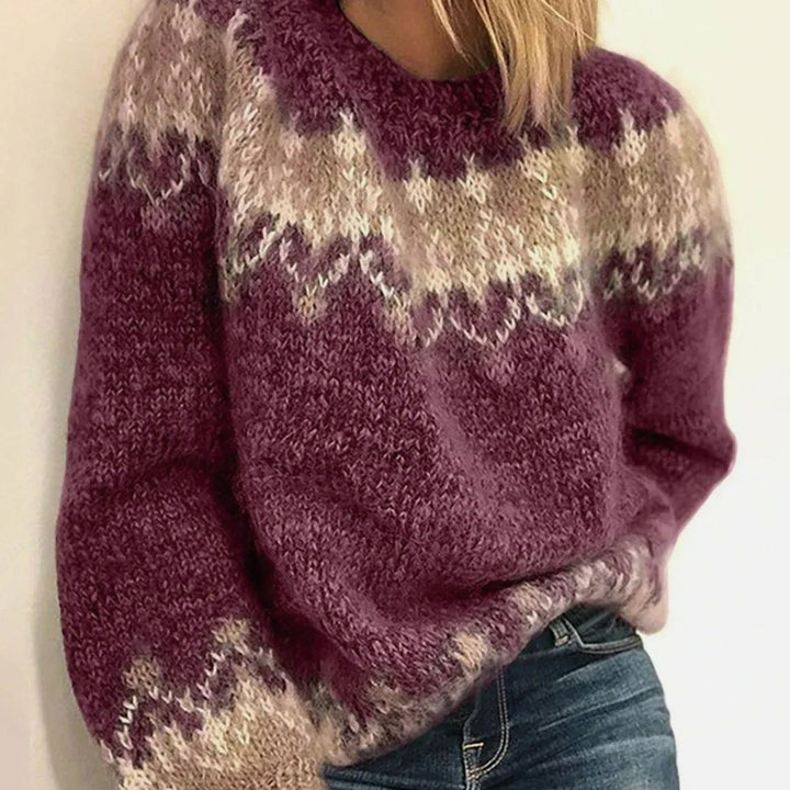 Aurora | Women's Casual Round Neck Relaxed Fit Knit Winter Sweater