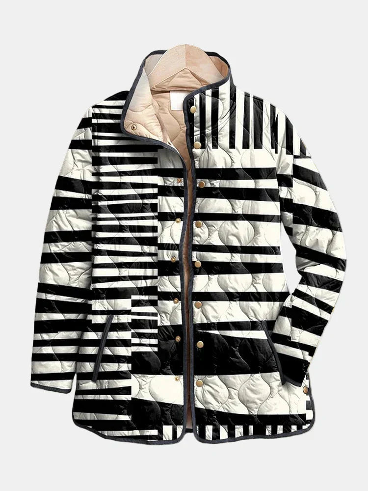 Women’s Jacket | Striped Quilted