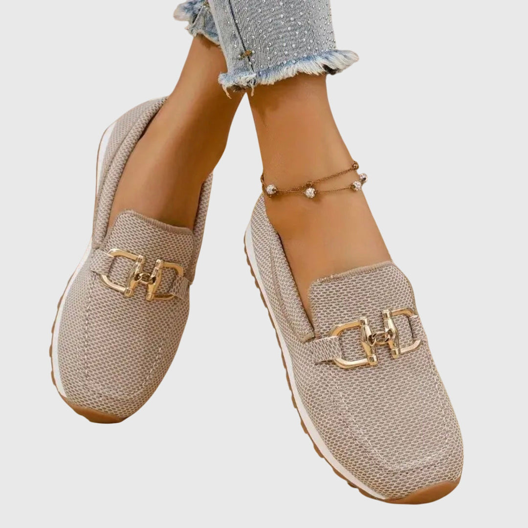 Loafers For Women | Decorative Hardware Closed Toe