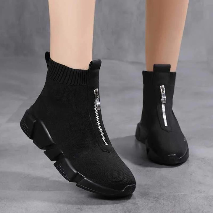 Boots For Women | High-Top Zip Front Platform Sole