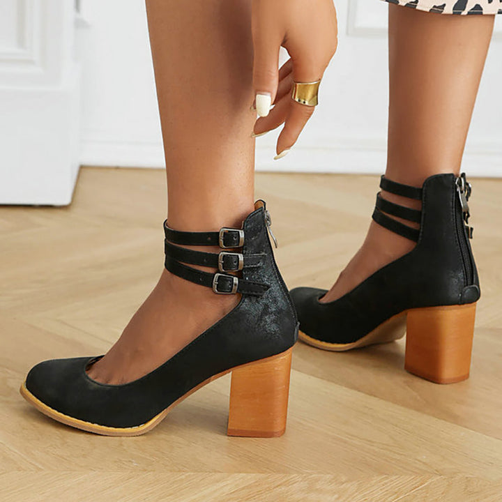 Heels For Women | Ankle Strap Block Heel