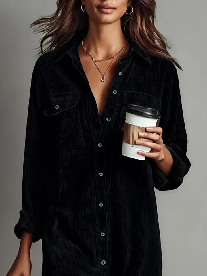 Women's Dress | Sleeve Midi Button Down Collar