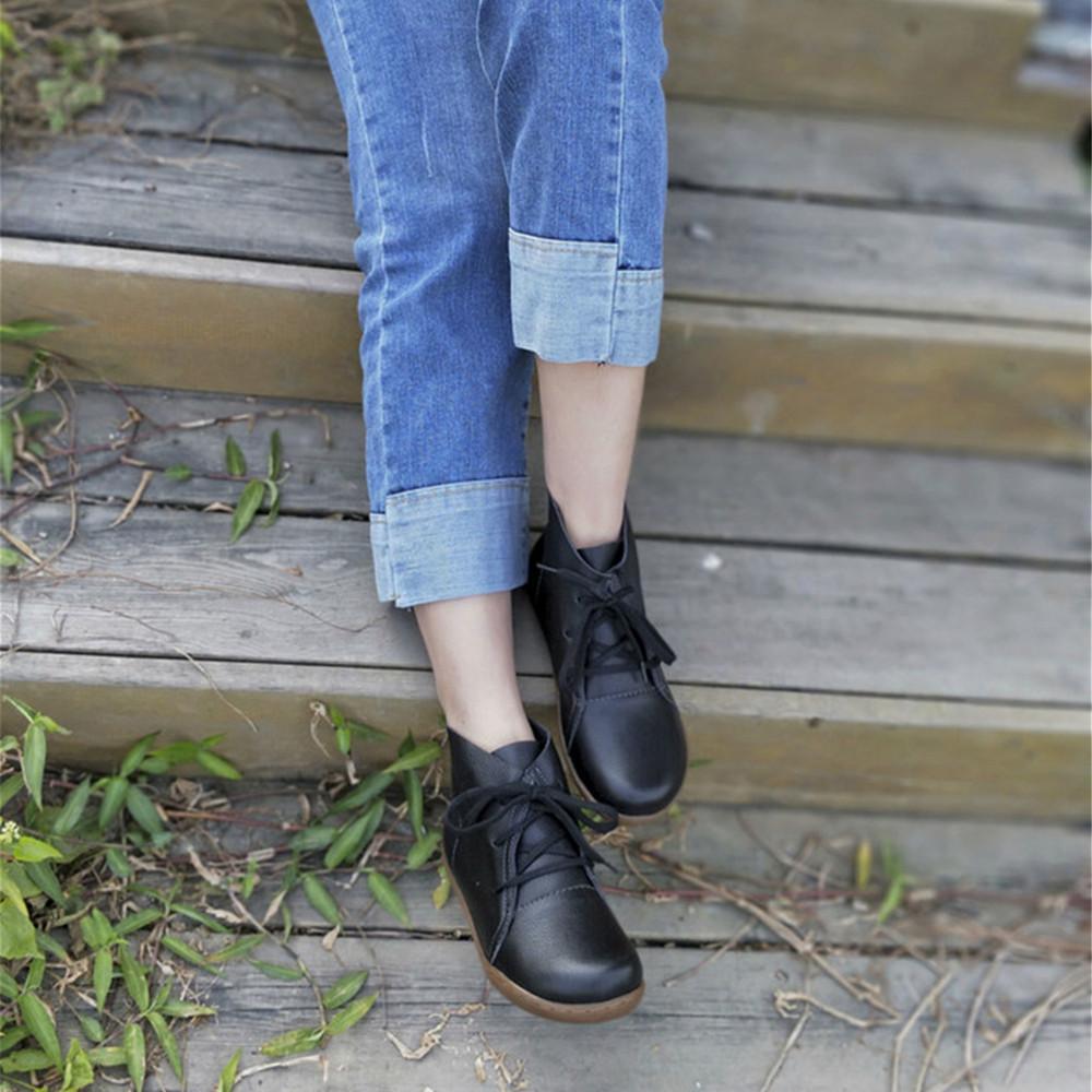 Boots For Women | Lace-Up Ankle Closed Toe