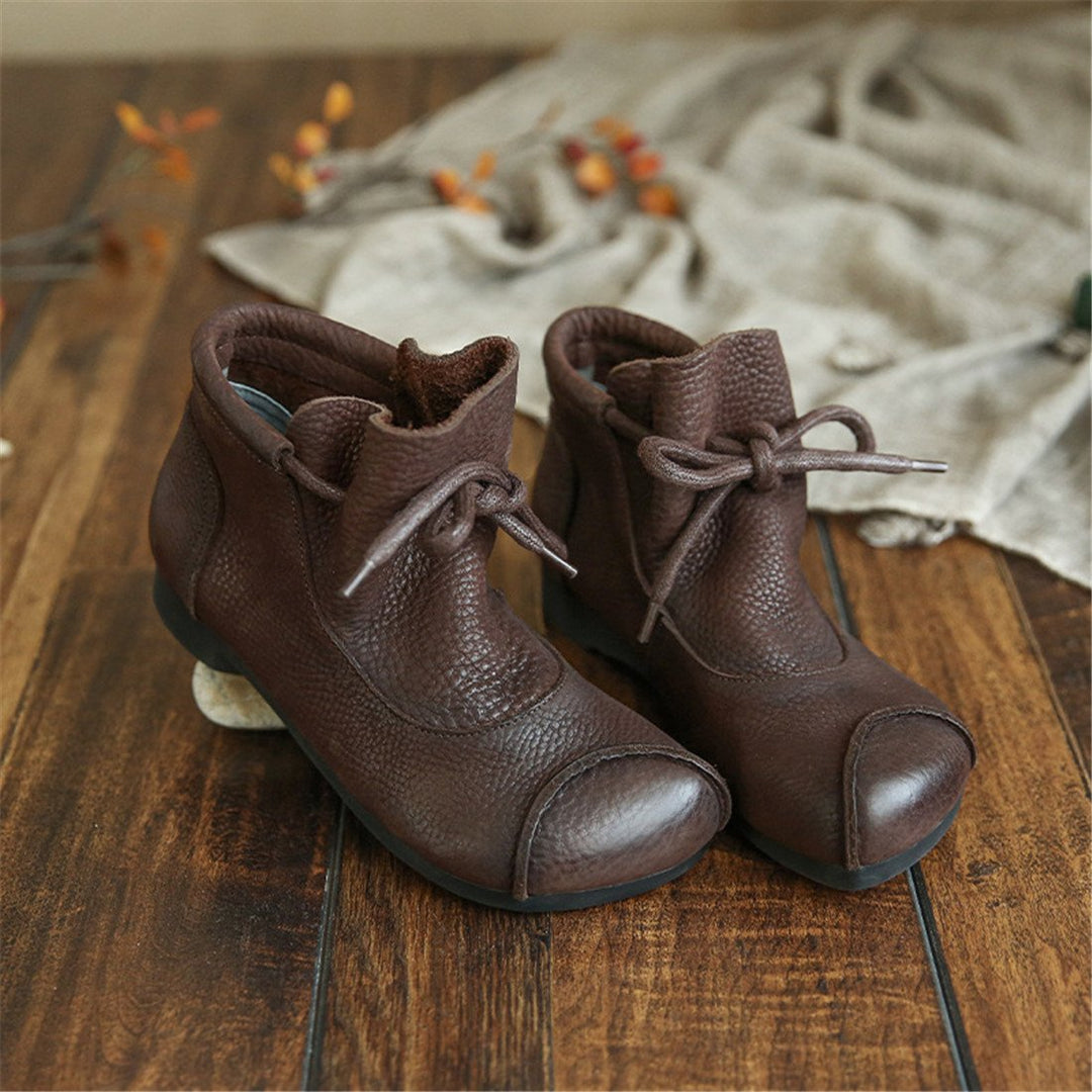 Boots For Women | Lace-Up Closed Toe Ankle Boots