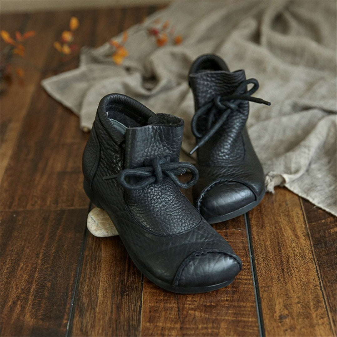 Boots For Women | Lace-Up Closed Toe Ankle Boots