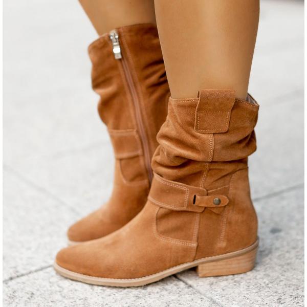 Boots For Women | Slouch Side Zipper Design