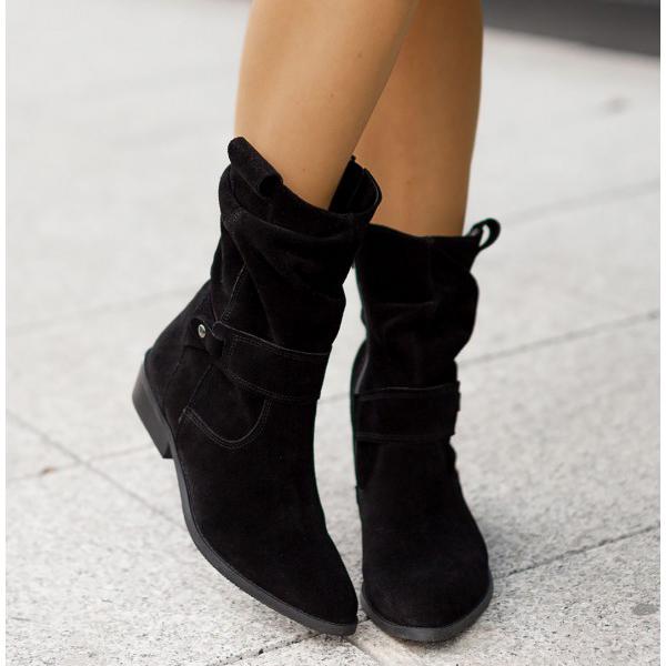 Boots For Women | Slouch Side Zipper Design