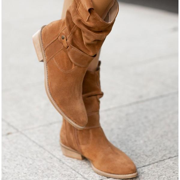 Boots For Women | Slouch Side Zipper Design