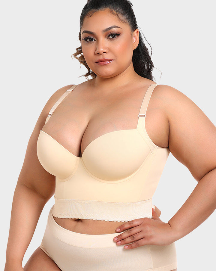 Push Up Bra for Women | Longline Padded Support Bra
