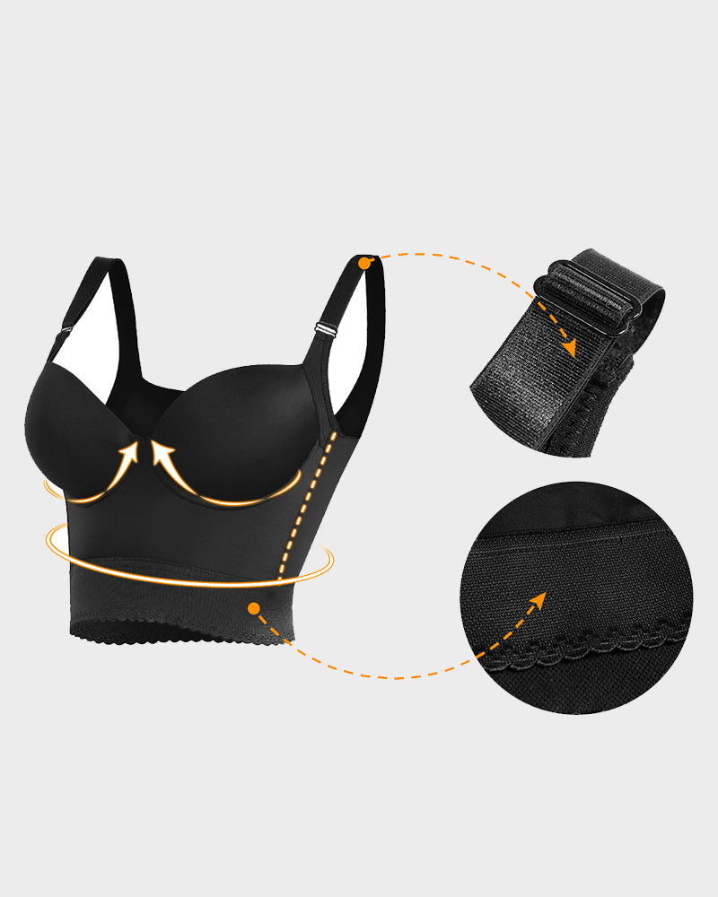 Push Up Bra for Women | Longline Padded Support Bra