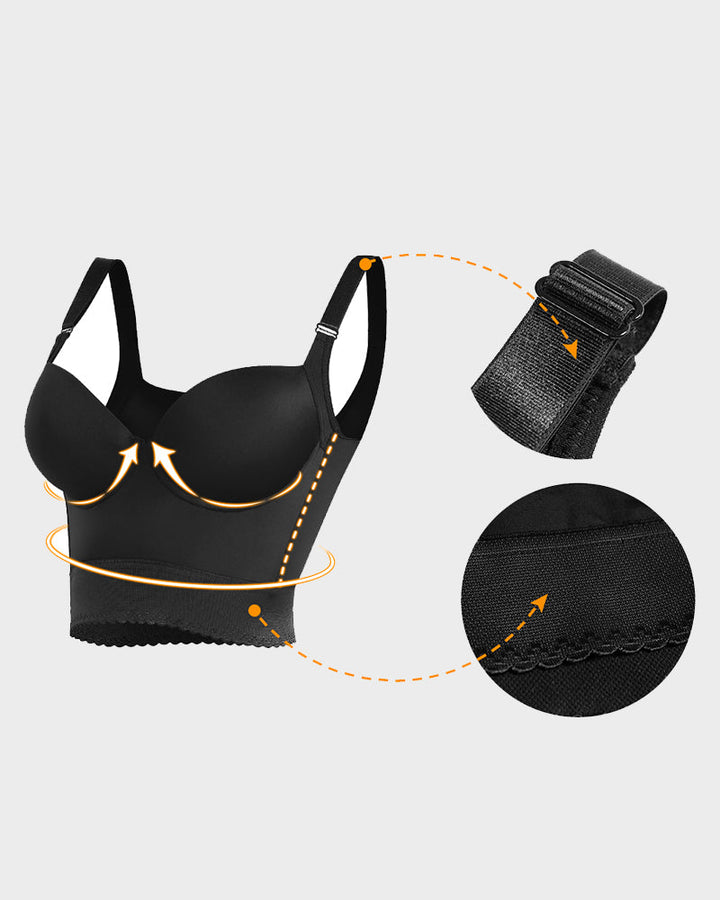 Push Up Bra for Women | Longline Padded Support Bra