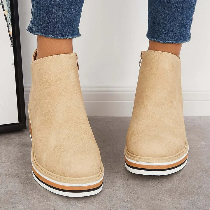Boots For Women | Closed Toe Wedge Design