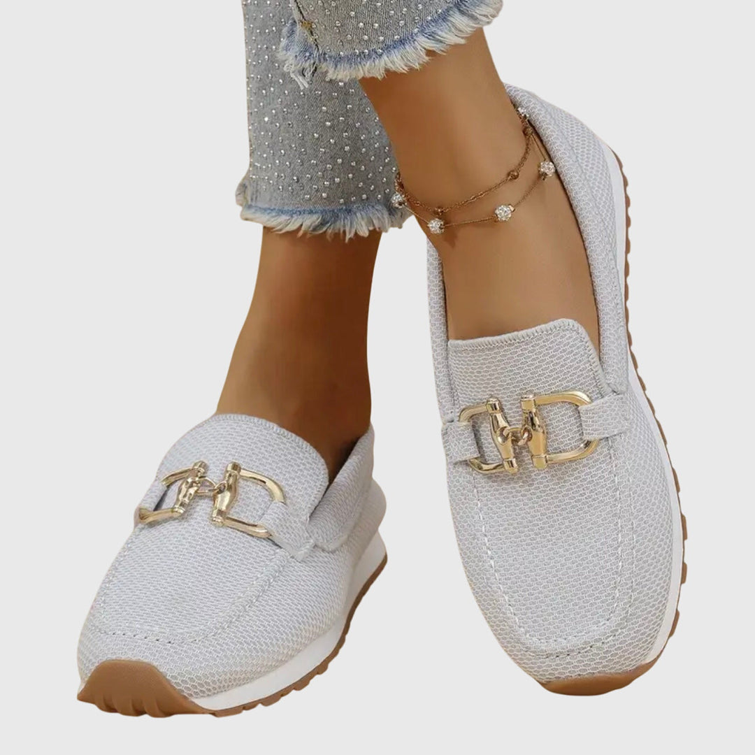 Loafers For Women | Decorative Hardware Closed Toe