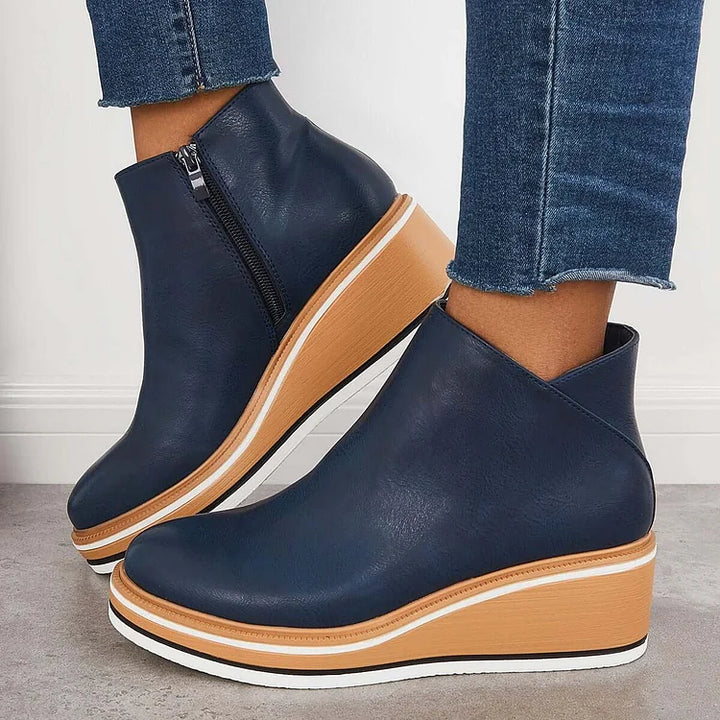 Boots For Women | Closed Toe Wedge Design
