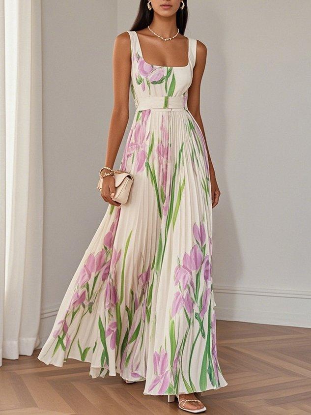 Women's Boho Maxi Dress | Floral A-Line