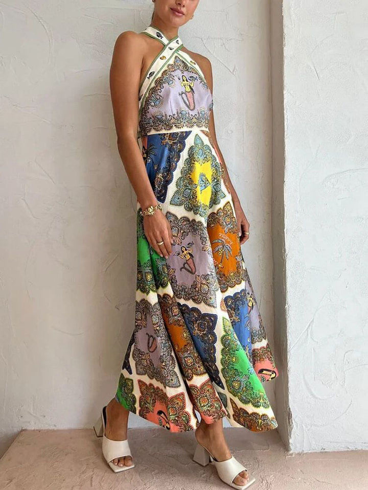 Women's Floral Maxi Dress | Sleeveless