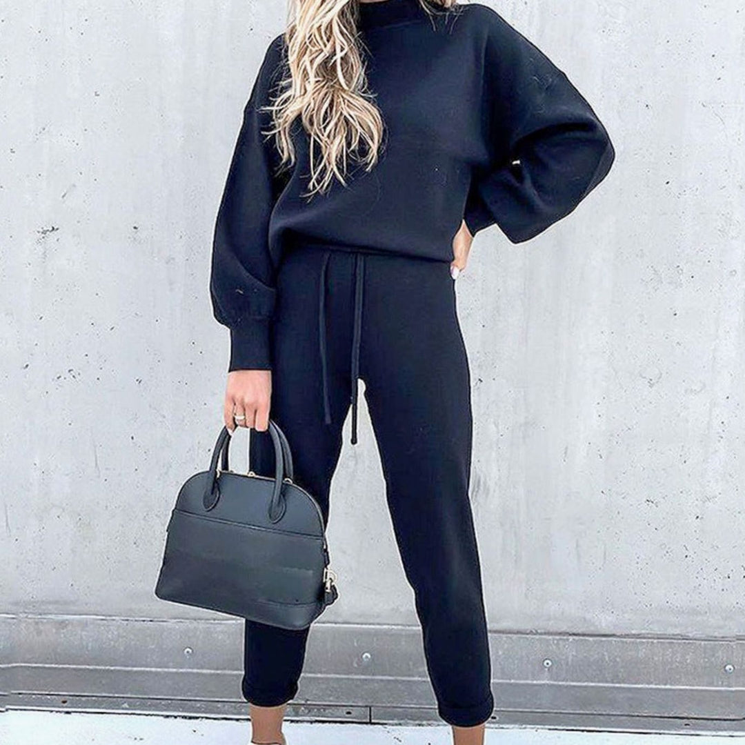 Candace | Women's Cozy Two-Piece Tracksuit Outfit Relaxed Drawstring Jogger Set