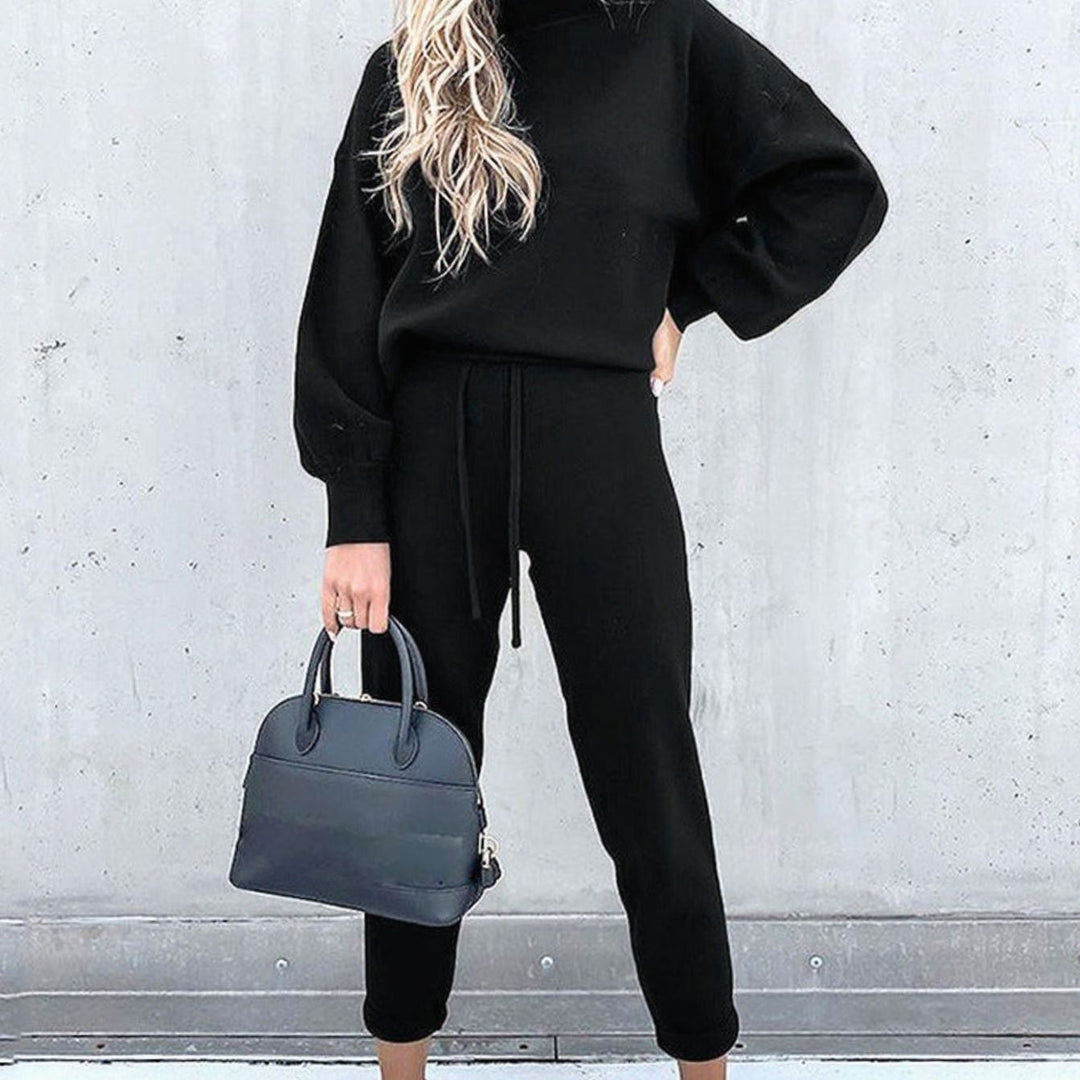 Candace | Women's Cozy Two-Piece Tracksuit Outfit Relaxed Drawstring Jogger Set