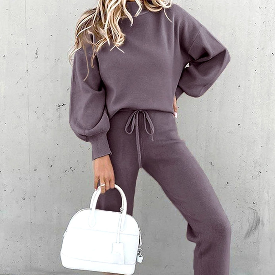 Candace | Women's Cozy Two-Piece Tracksuit Outfit Relaxed Drawstring Jogger Set