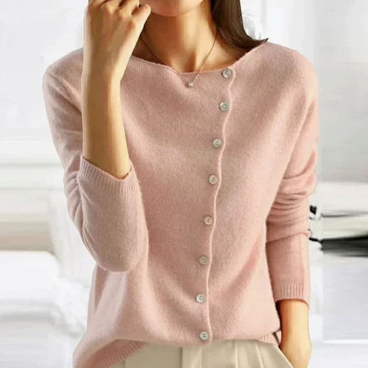 Christina | Women's Relaxed Fit Button Front Cardigan Knit Sweater