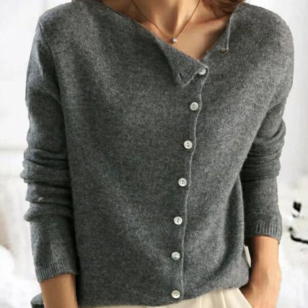 Christina | Women's Relaxed Fit Button Front Cardigan Knit Sweater