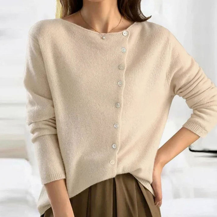 Christina | Women's Relaxed Fit Button Front Cardigan Knit Sweater