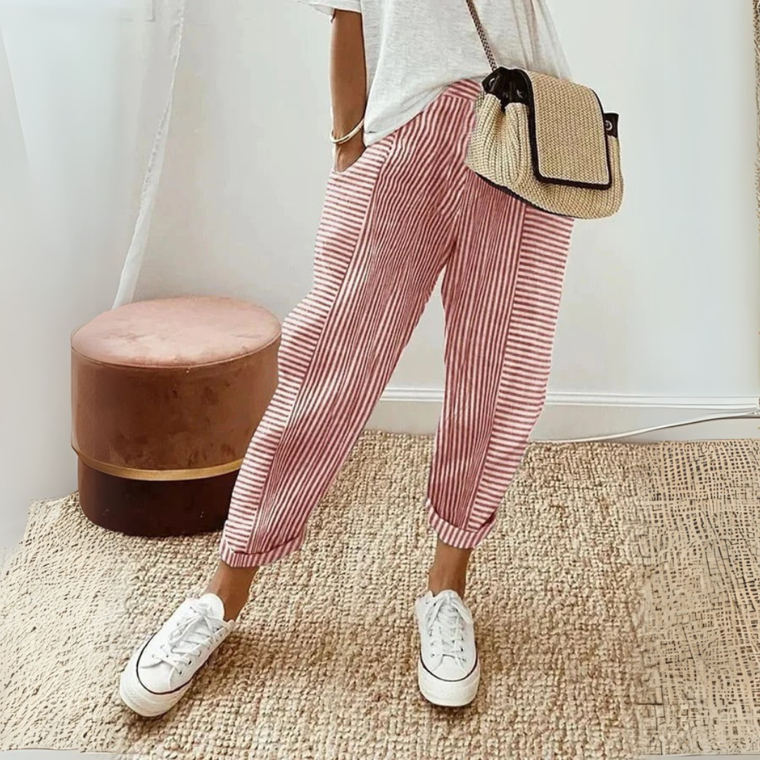 Women's Pants | Wide-Leg Striped